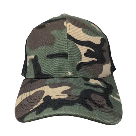 SAL Snapback Trucker Hat Camouflage One Size Adjustable Mesh Back 6 Panel - Picture 1 of 7